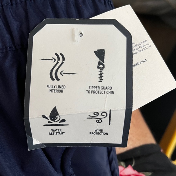 NWT OshKosh B’gosh Girls Navy Blue Snow Pants Overall Bibs 3T - Picture 5 of 9